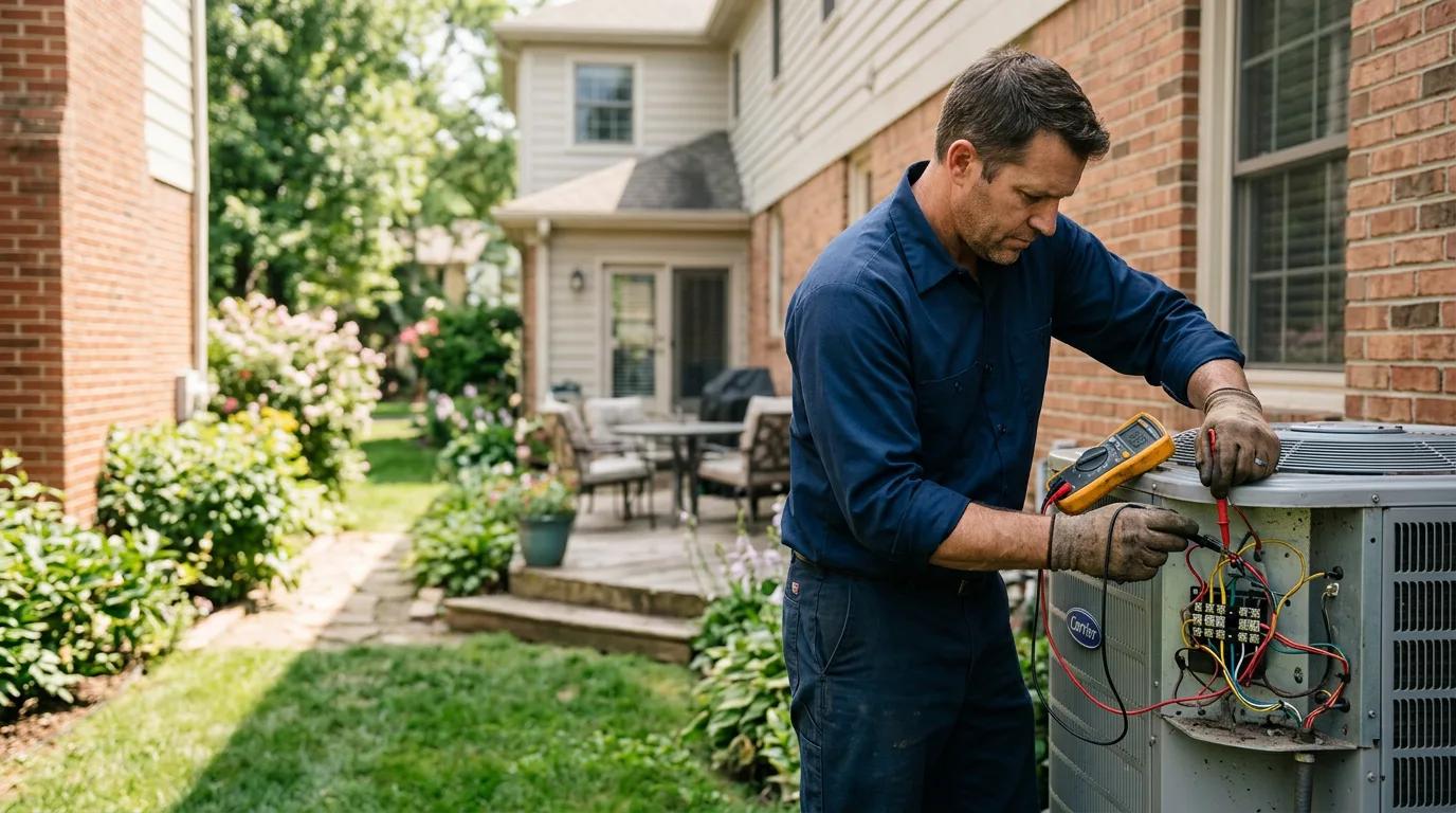 HVAC technician working near Santa Claus, IN